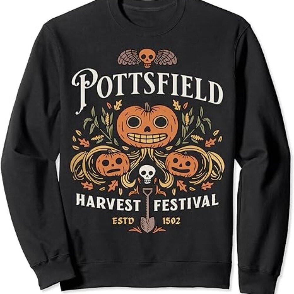 Pottsfield Harvest Festival Graphic Sweatshirt Pumpkin Fall Halloween